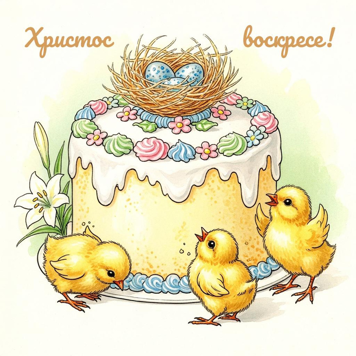 Пасхальная открытка 6